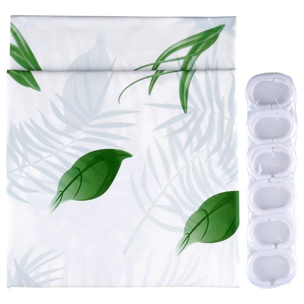 Bathroom Shower Curtain for Bathtub Shower Hooks 180x180 Cm