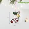 Christmas Decorations Set Resin Hanging Ornaments Candy Cane Tree Sock Snow Cone House Wreath Hotel Mall Party