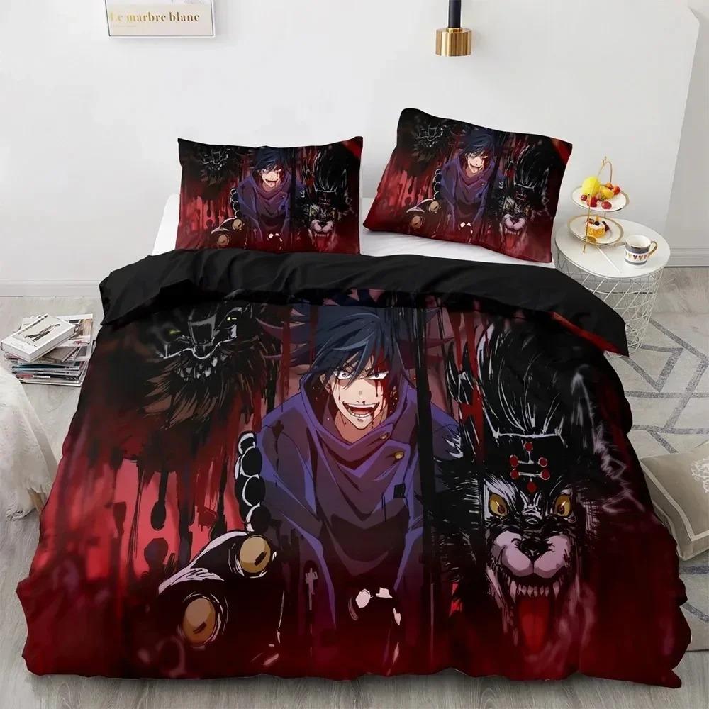 Comforter Jujutsu Kaisen Bedding Set 3D Printed Suitable For Bedroom Kids Home Textile