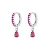 Rainbow Colored Zircon Ear Buckle Set, Love Water Drop Pendant, Small Earrings, Light Luxury and Exquisite Stacked Women's Earrings.