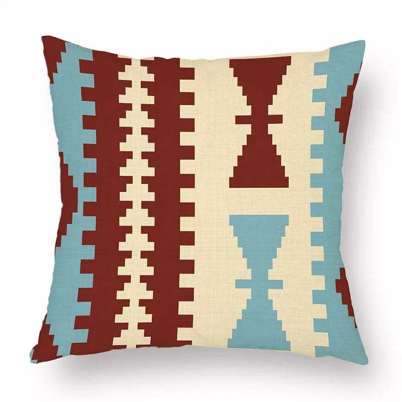 Office Living Room Home Pillowcase Geometric Exotic Ethnic Style Pattern Pillowcase Car Ornaments