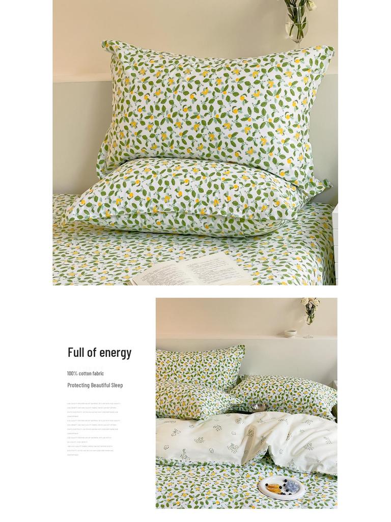 2025 New Style Pure Cotton Pillowcase Set: Simple Twill 48x74 Household Cover (Set of 2)