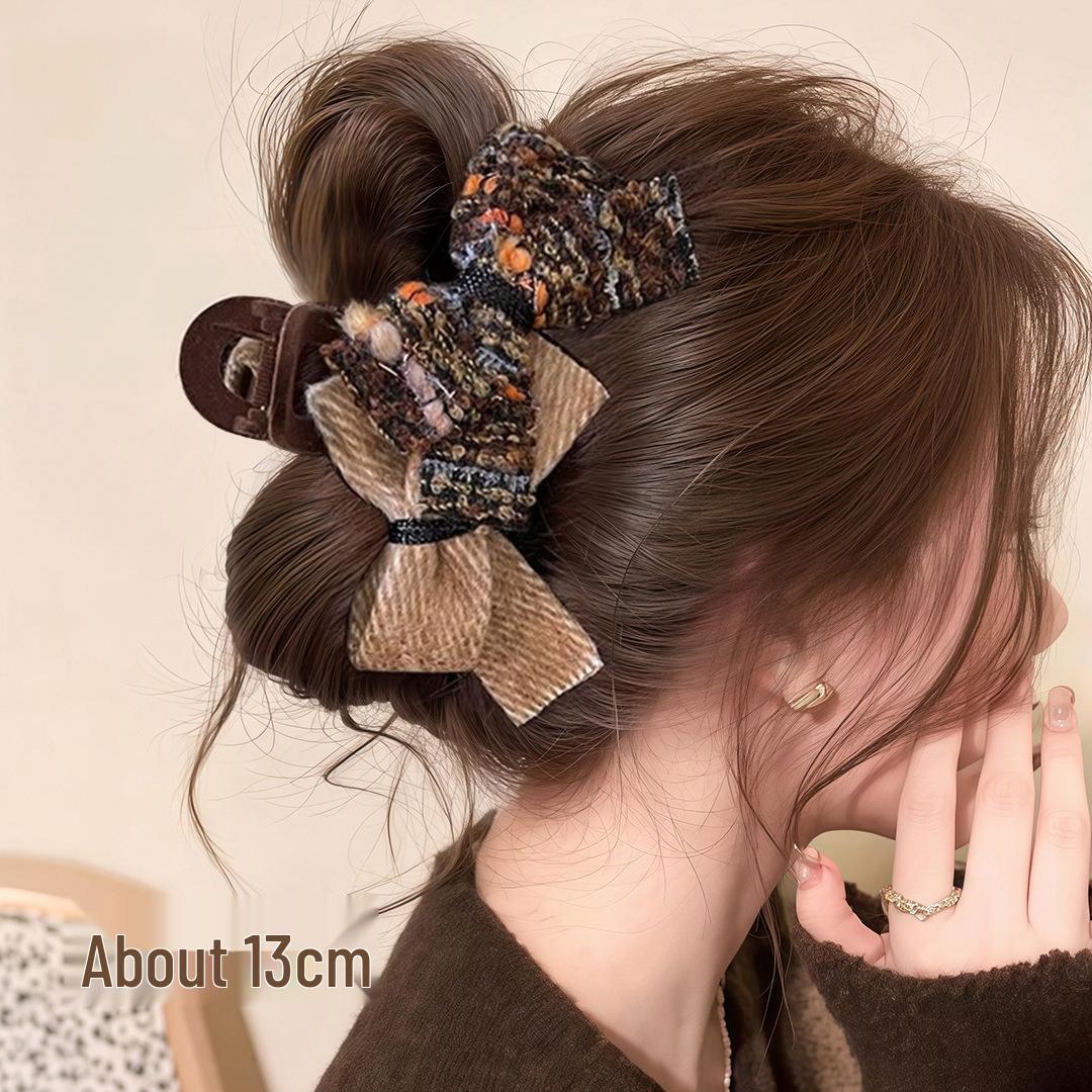 2025 Winter Plush Claw Clip: Elegant Updo Hair Accessory for Women