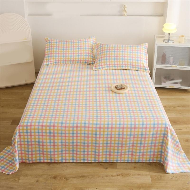 Single Complete Sheet Soft and Breathable Various Size Bedspread for Bedrooms Guest Room Students Dorm Bedding Sheets