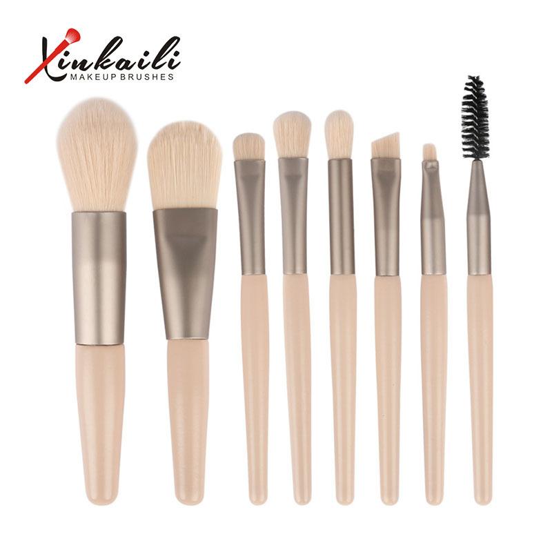 Mini Makeup Brush Set, Complete Set of Beginners’ Beauty Tools with Wooden Handle, Soft-bristled Makeup Brushes