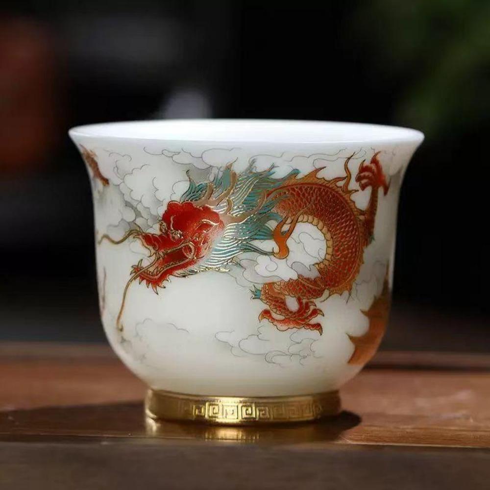 China Ceramică Glazură Neobișnuită Porțelan Jingdezhen Ceașcă Glazură Estetică Pentru Kung Fu Puer Oolong Tieguanyin Ceremonie Ceai cu Flori