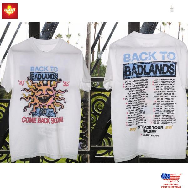 NEW!!! Halsey Back To Badlands Merch Decade Tour 2025 2026 reprint T-Shirt Unisex T-Shirt S