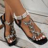 Women's Sandals Bohemia Style PVC Sandals Flat Summer Shoes Women 2025 New Summer Sandals Beach Summer Footwear Sandalias Mujer