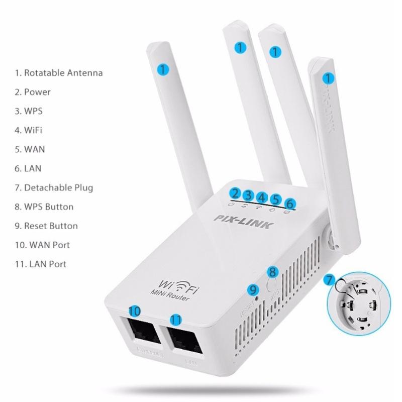 Buy Wr09 Network Repeater Four Antenna Signal Amplifier 300m Router