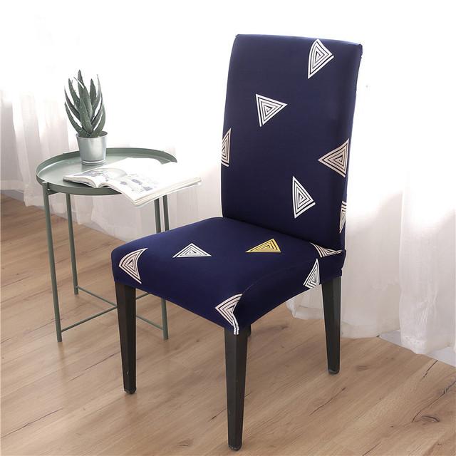 Printed Dining Chair Case Spandex Elastic Chair Slipcover Case Stretch Seat Covers For Wedding Hotel Banquet Home Use Dining Room