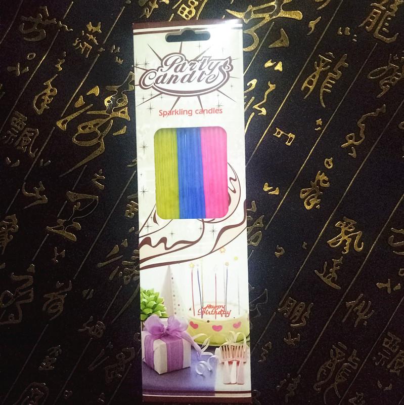 

Красочные Тонкие Декоративные Маленькие Свечи для Выпечки Тортов, Цвета Макарон с Блестками, Креативная Атмосфера, Свечи для Дня Рождения White Box