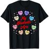 Teacher Valentine's Day Candy Positive Affirmations Hearts Cotton Men T Shirt