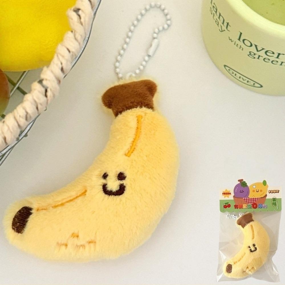 Nejnovější animovaná plyšová panenka ovoce Klíčenka Mango Broskev Banán Roztomilý přívěsek na batoh Avokádo Citron Třešeň Přívěsek na tašku Narozeninové dárky