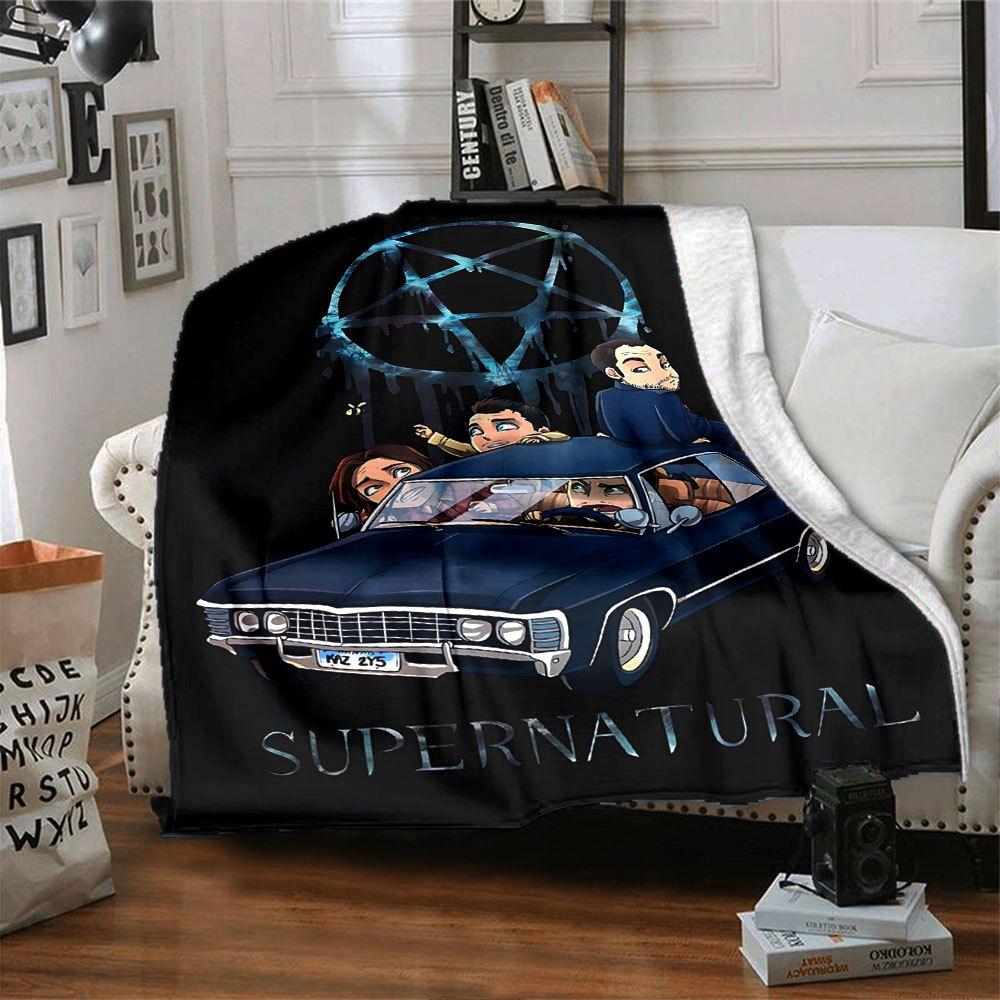 1pc Supernatural 7 Blanket Soft Warm Throw for Home, Office, Travel All Season Cozy Bedding Gift, Office Cozy AccessoryB