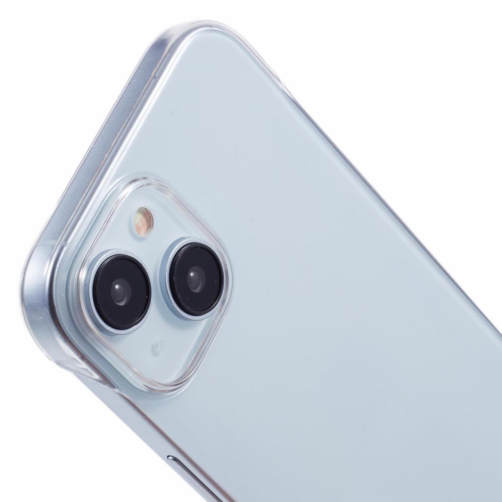 Für iPhone 15 Rahmenlose Hülle Stoßfest Hartes PC Handyhülle Klare Rückseite