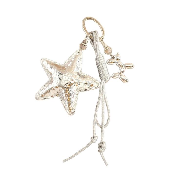 

Sophisticated Polyester Rope Keychain With Delicate Star And Beaded Design Fashion Accessories For Bag Decoration 1