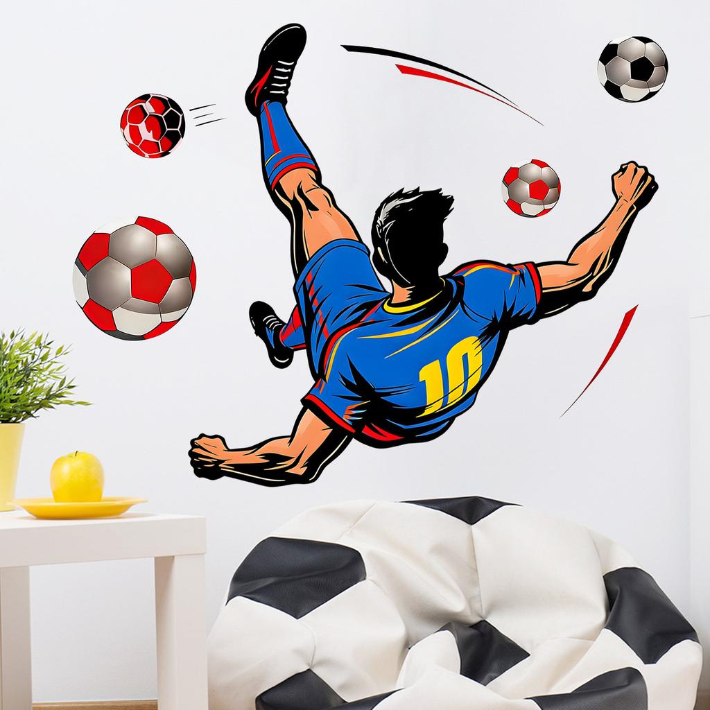 Creative 10 Football Player Living Room Bedroom Wall Decoration Stickers
