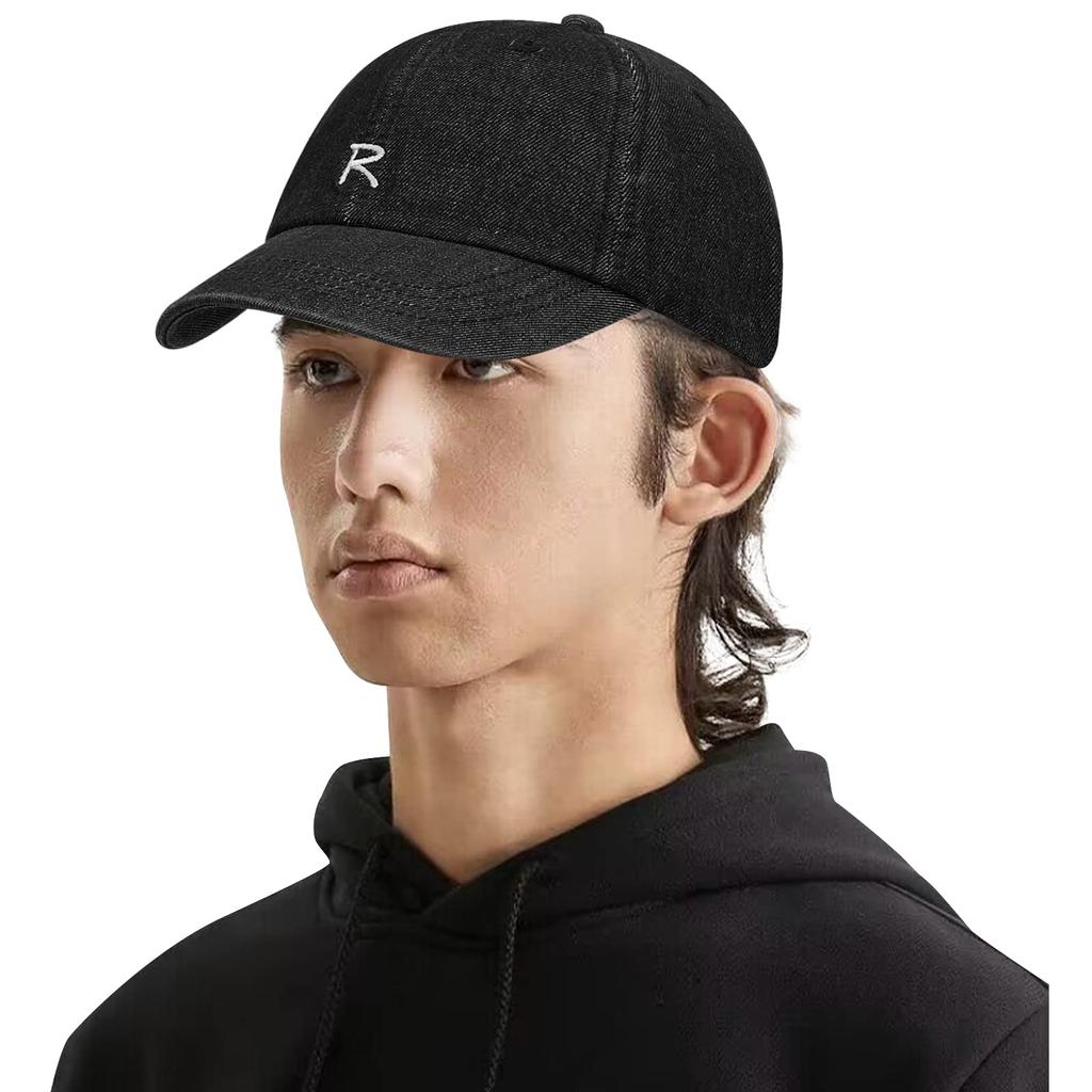 Croogo Denim Solid Baseball Summer Trucker Sun Hip Logo Cap Men's Cap, Color, Cap, Cap, Protection, Outdoor, Tennis, Golf, Hiking, Hop, (G-GD79-Black)