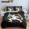 Sport Polyester Duvet Cover Set King Queen Size Bedding Set Sport Player Action On Spin Wheel Graphic Bedclothes Bedroom Decor
