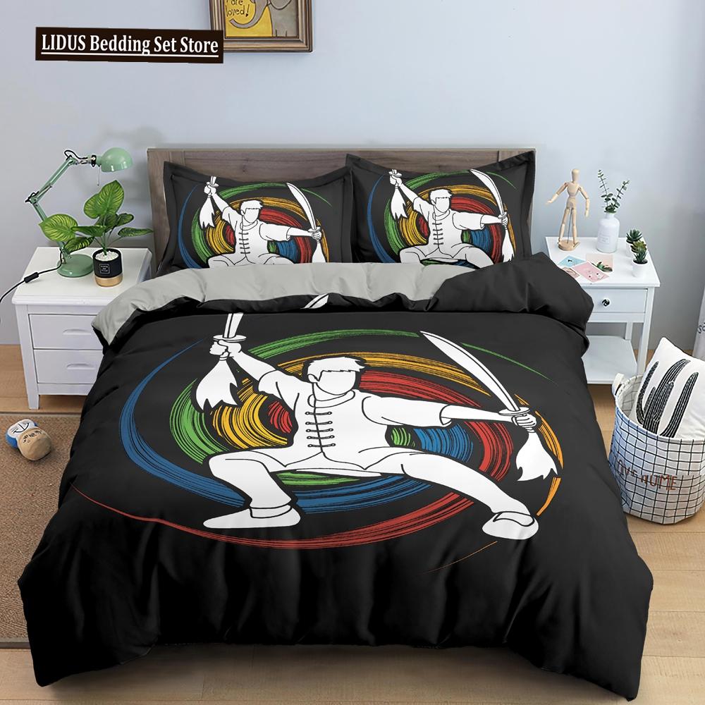 Sport Polyester Duvet Cover Set King Queen Size Bedding Set Sport Player Action On Spin Wheel Graphic Bedclothes Bedroom Decor