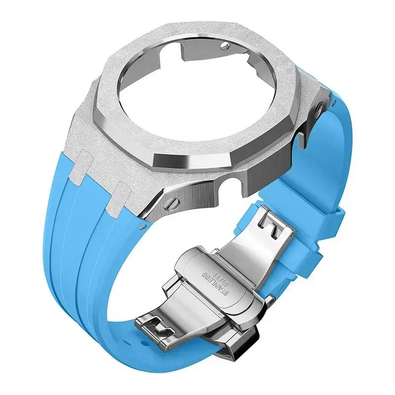 Zestaw modyfikacyjny Gen4 do Casioak GM2100 Metalowa obudowa ze stali nierdzewnej Gumowy pasek Zestaw do modyfikacji Akcesoria Casioak GM-2100 ze śrubami