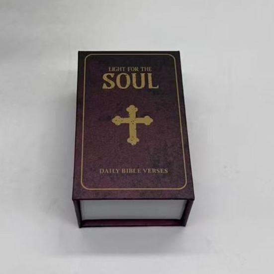 Cutie Artizanală din Lemn cu Versete Biblice și 150 de Cartonașe cu Scripturi Cutie de Rugăciune Creștină Încurajare Zilnică Pozitivă Cadou Inspirațional pentru Femei Bărbați