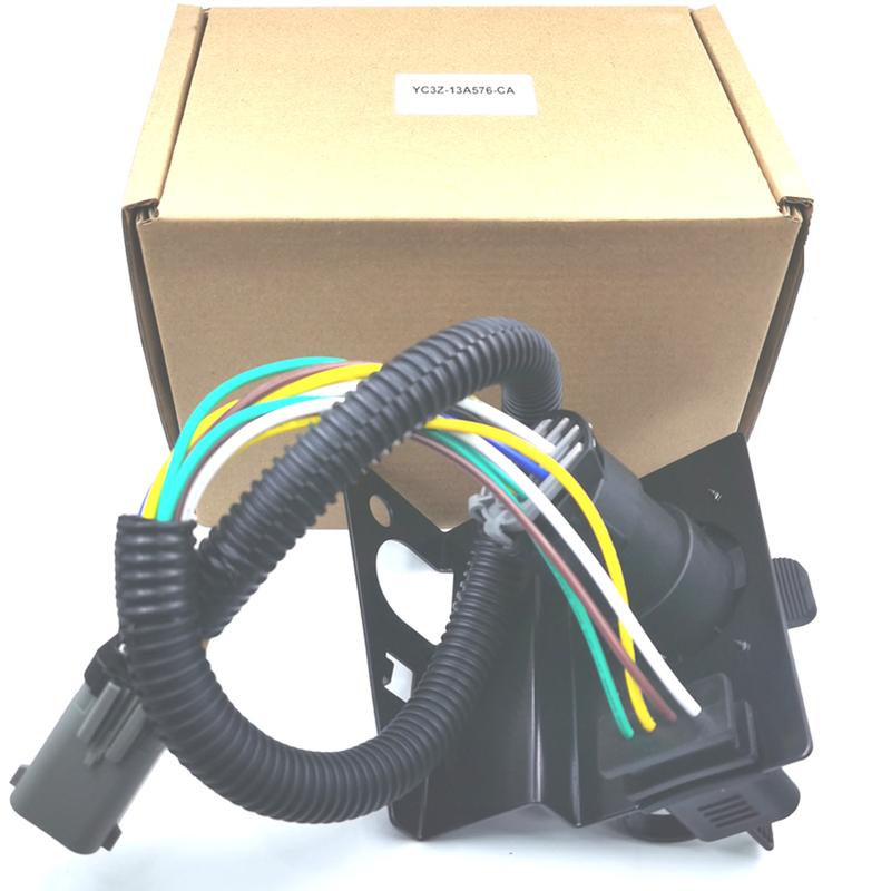 4 & 7 Pin Trailer Tow Wiring Harness Plug YC3Z-13A576-CA for Ford F250 F350 Super Duty 2002 2003 2004