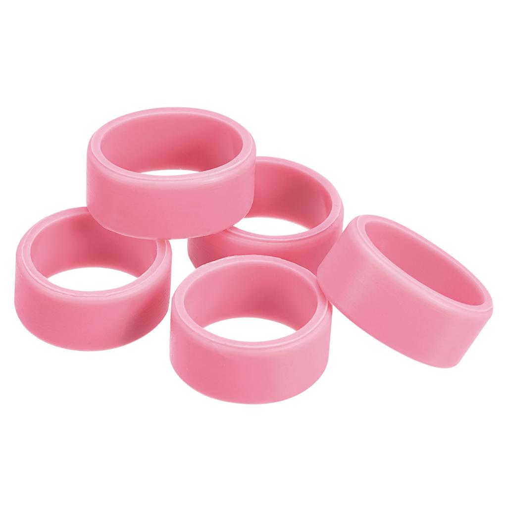 5pcs 1Inch Silicone Rubber Bands Rings Elastic Bands Non-slip Cable Ties for Wrapping Paper Cord Wraps Bundle Bag