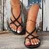 Saltwater Sandals Women Women'S Vacation Beach Strappy Beach Shoes Sandals Flat Shoes Sandalias Bonitas Para Mujer