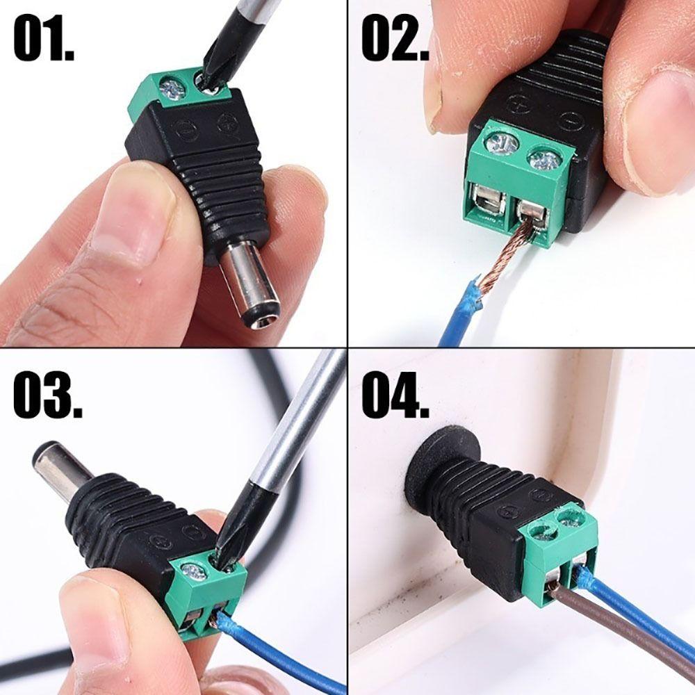 10ks 2,1 * 5,5 mm DC napájecí adaptér 12V Samec samičí zásuvka Odolný konektor Jack