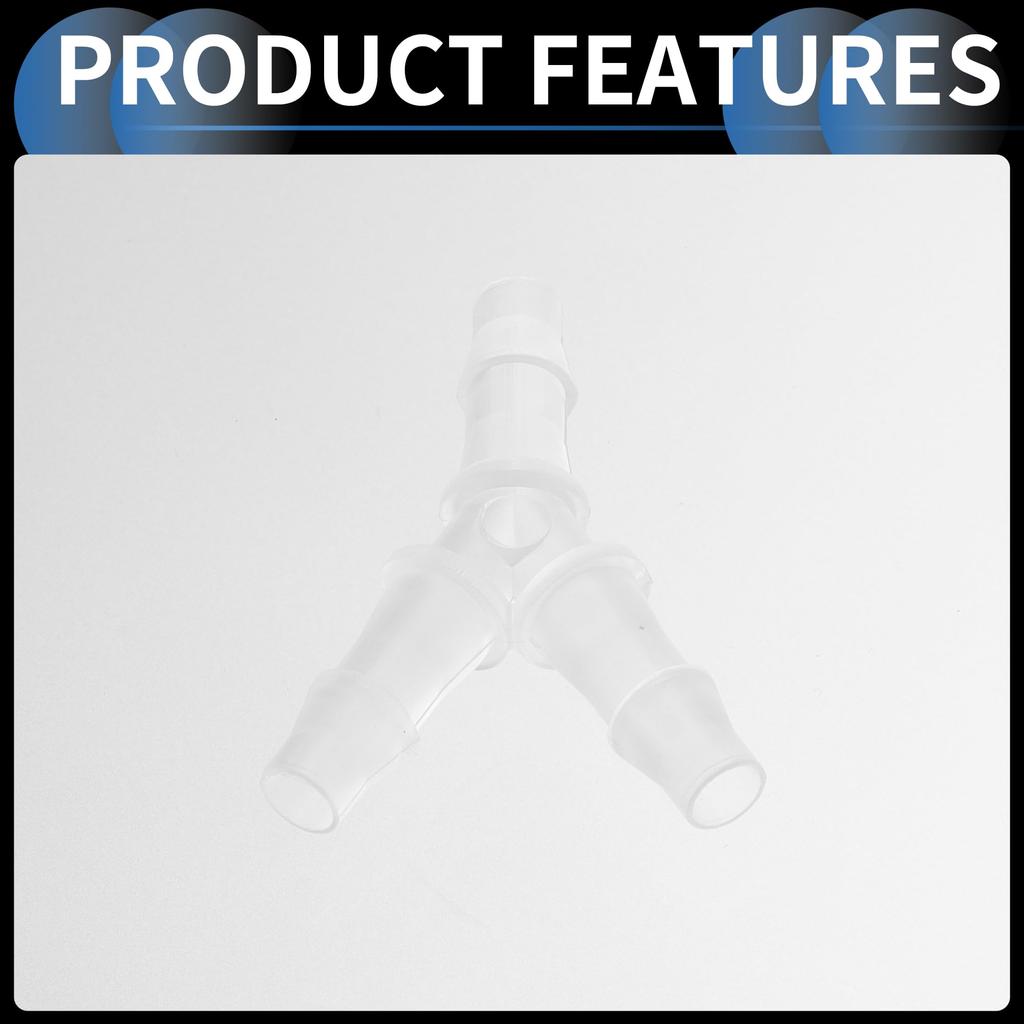 INFINAUTO Car Vacuum Tube Connector 1/4" Car Y Shape 3-Way Vacuum Line Fitting Plastic Transparent 5pcs