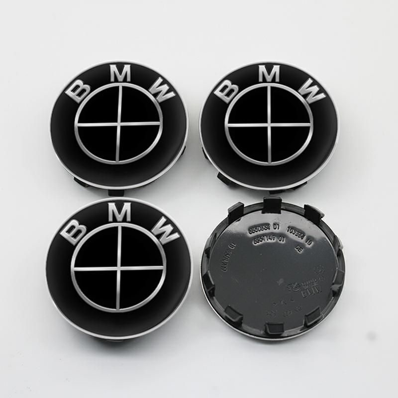 1/4/7Pc 82mm 74mm 45mm Car Front Rear Logo Wheel Hub Center Cover Steering Wheel Center Stickers For BMW E90 E46 F10 F30 E87 F20