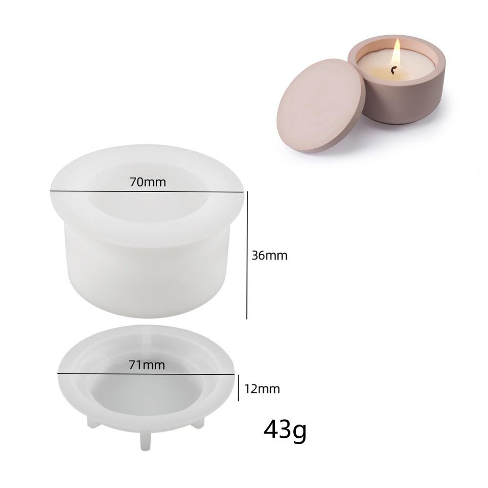 1 Sets DIY Candle Can with Lid Silicone Mold Handmade Resin Concrete Gypsum Aromatic Wax Can Mold Home Crafts Mold