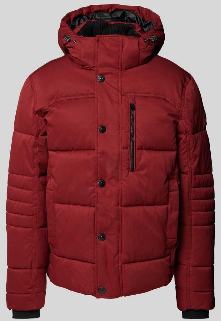 Winter Jacket Tom Tailor Puffer Winter Jacket With Detachable Hood (1044772) Bordeaux Dark Red