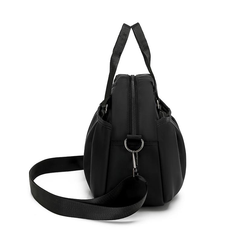 Women's Shoulder Bag Nylon Handbag Lightweight Multi-Layer Waterproof Crossbody Bag