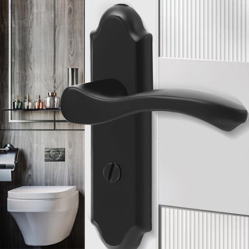 Silver Stainless Steel Bathroom Door Lock, Multi-hole Distance Specifications Appearance, Free Delivery