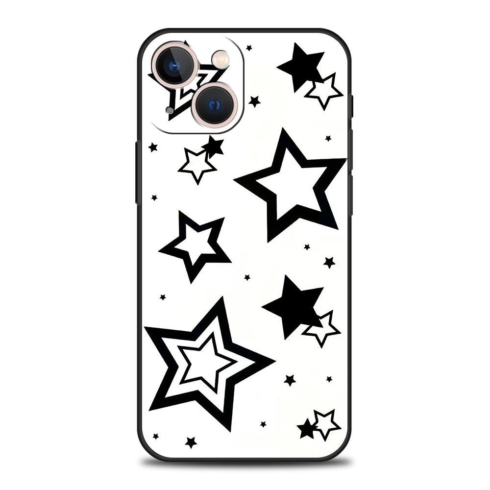 Style Stars Pattern Phone Case For iPhone 17 16E 15 16 14 13 12 11 Pro Max 7 8 Plus Soft TPU Back Cover