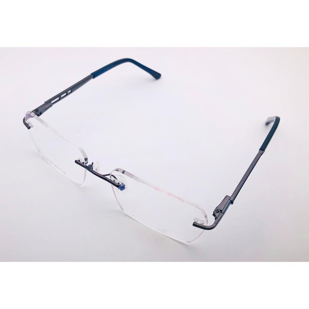 RSINC Unisex Rimless Metal Frame Fashion Tom Gun Blue 55-17-142 IB-12 B0DK52FMMC