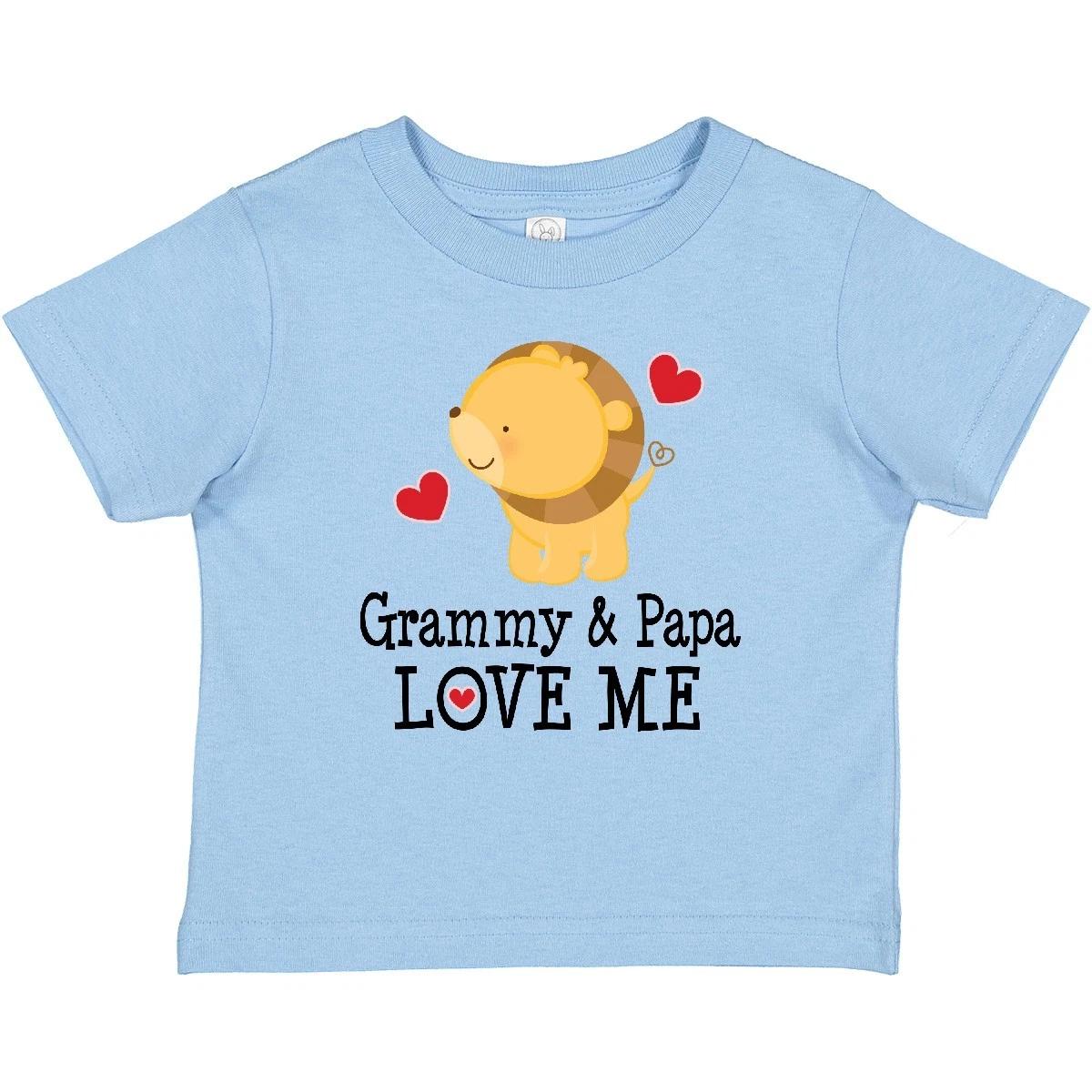 Inktastic Grammy And Papa Love Me Baby T-Shirt Grandchild Boy Clothes From Tees 120