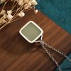 Aieryuan Retro Thai Silver Necklace with Inlaid Imitation Hetian Jade Pendant