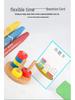 Montessori Colorful Stacking Rings - Interactive 3D Puzzle & Brain Training Wooden Toy for Kids