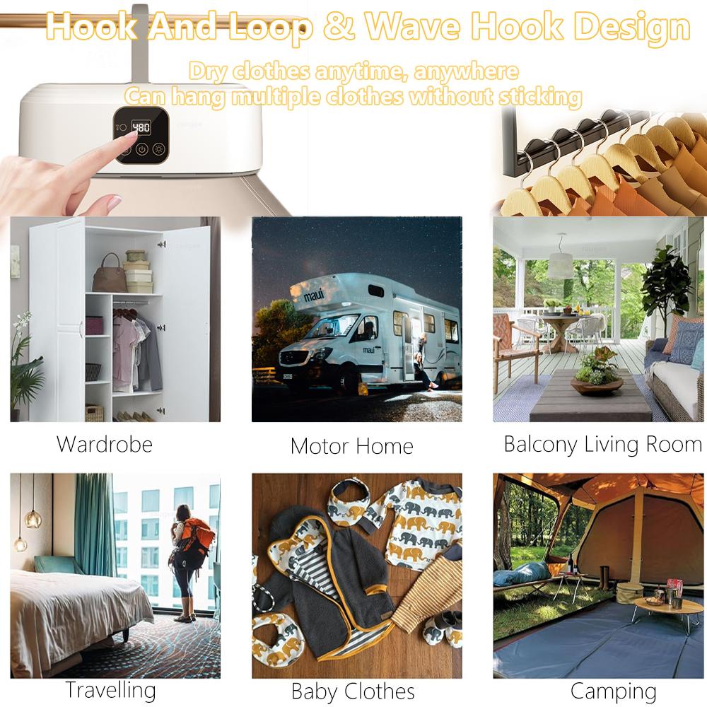 Przenośna suszarka do ubrań elektryczna suszarka do ubrań z pilotem składana suszarka do ubrań suszarka do prania do podróży
