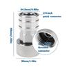 Garden Hose Adapter Stainless Steel GHT3/4 To 1/4 Quick Coupler With Nozzle Kit For Pressure Washers Simple Installation
