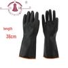 Black Extra Long, Extra Thick Acid & Alkali Resistant Industrial Rubber Gloves - Waterproof & Anti-fouling for Chemical Protection