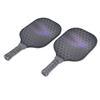 2PCS Pickleball Paddles Set Fiberglass Lightweight Pickle Ball Rackets with Carry Case for Men Women Beginners Black Bag