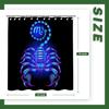 Scorpio Zodiac Shower Curtain Blue Astrology Horoscope Bath Decor, Funny Waterproof Polyester Fabric With 12 Hooks,Birthday Gift
