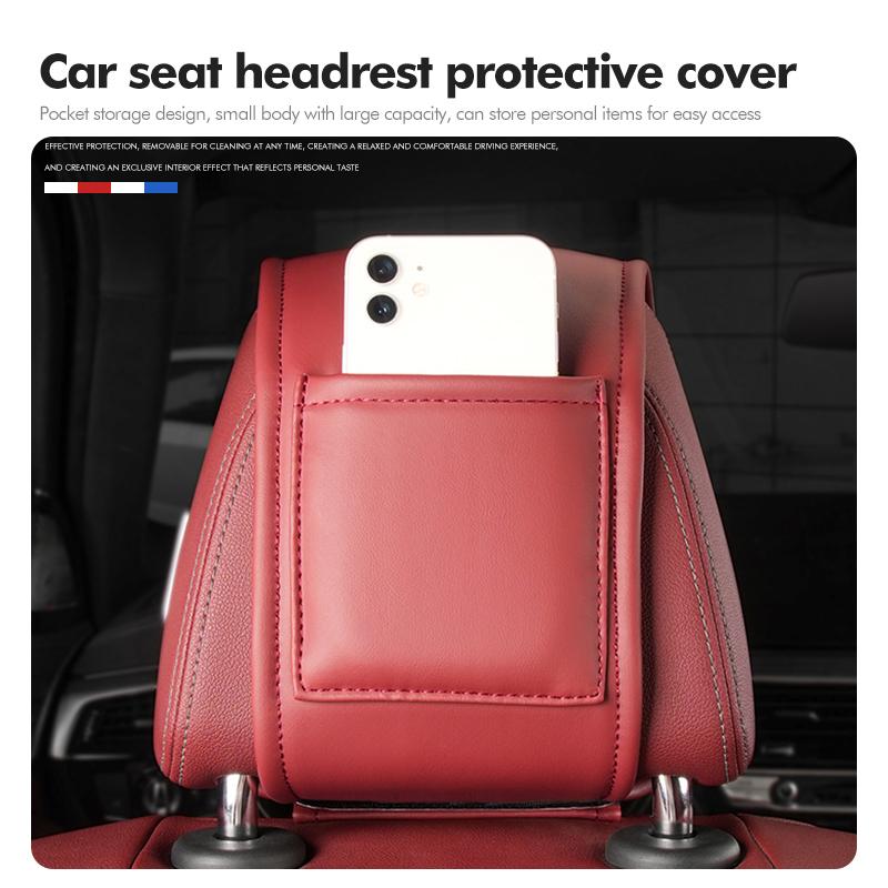 Car Seat Headrest Cover Support Neck Pillow Case Accessories For BYD For Tang F3 E6 Atto Yuan Plus Song Max F0 G3 I3