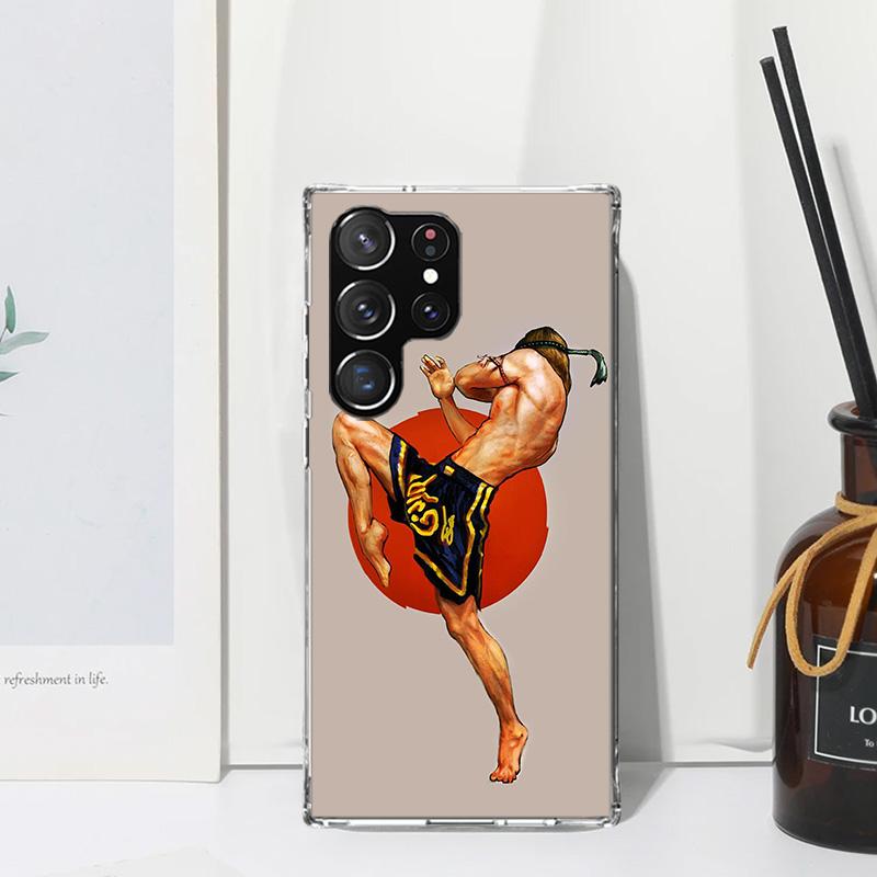 Muay Thai Fight Boxing Phone Case For Samsung Galaxy S26 S25 Edge S24 FE S23 S22 Ultra S21 Plus S20 + Art Fundas Back Cover Gala