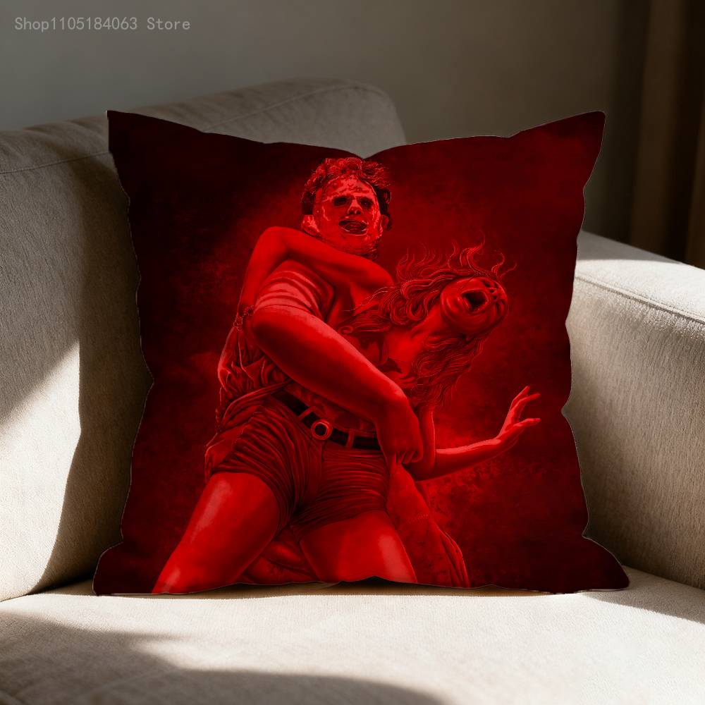 S-Saw Horror M-Massacre Pillow Case For Sofa Decor Car Office Room Printing Cushion Cover Decorations and Protector