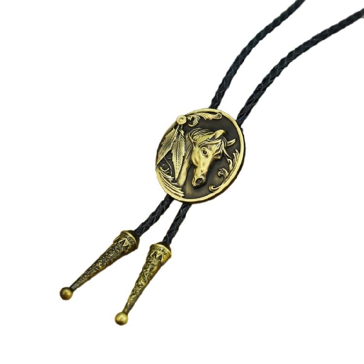 Мужской Боло Галстук Металлическая Голова Лошади Ковбойская Шляпа Западное Ожерелье Костюмные Аксессуары 1